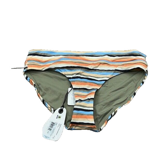 NWT Prana Womens Summer Wave Swim Bottom Mid Rise Water Stripe Beach Size XS - Picture 1 of 7